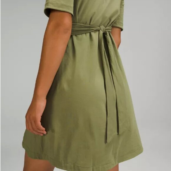Lululemon Cotton Wrap-Front T-Shirt Dress - Picture 3 of 6